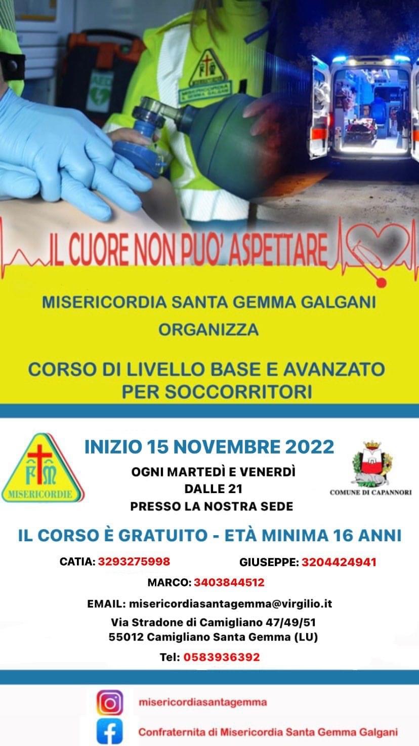 Corso per soccorritore Base e Avanzato 